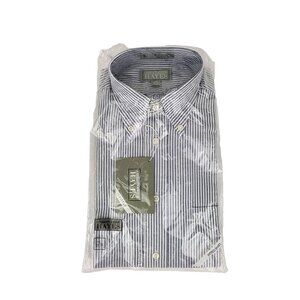 CHRISTOPHER HAYES MEN Blue & White Striped DRESS SHIRT NWT Size 15 32/33